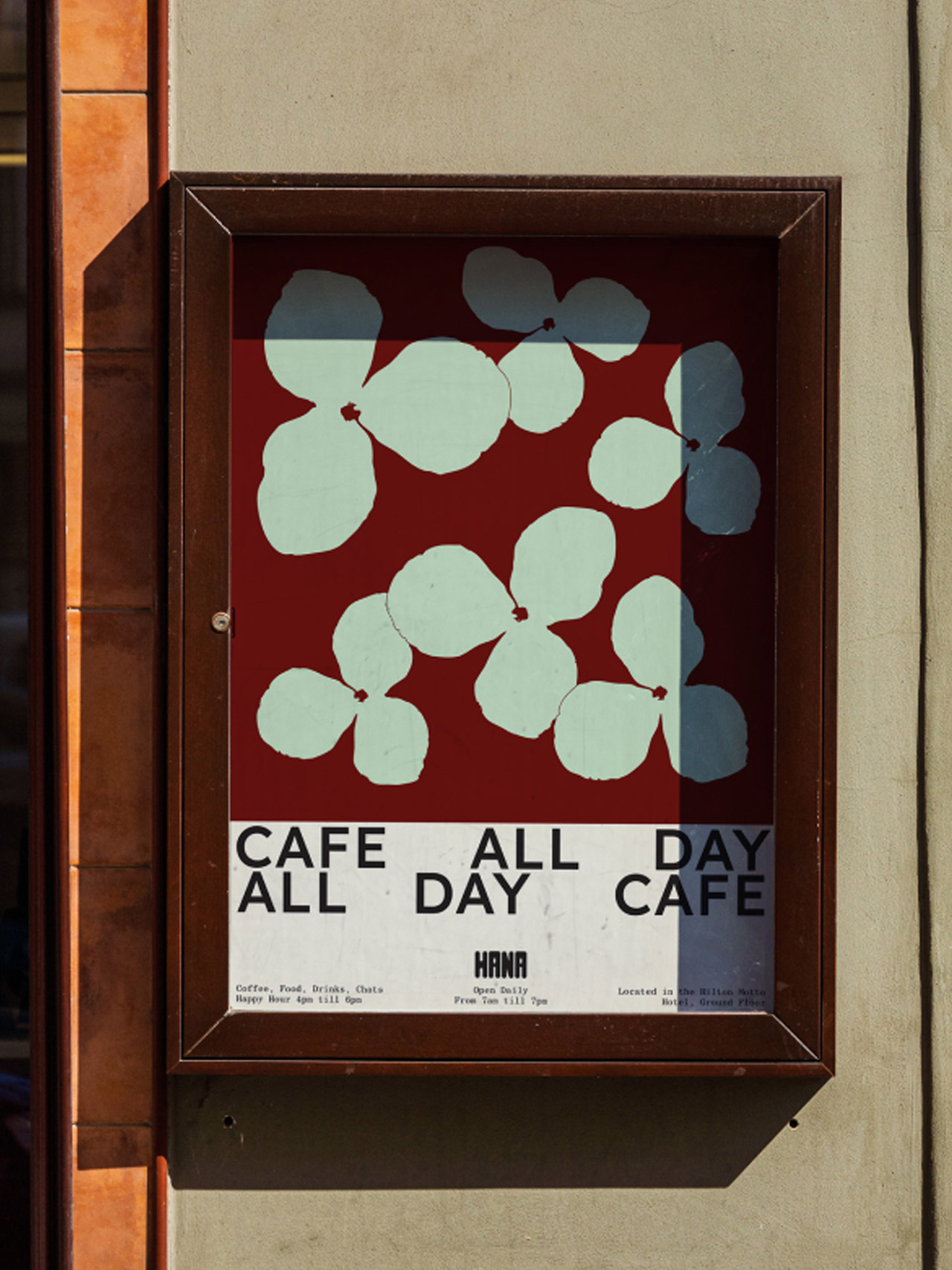 Hana Cafe branding.