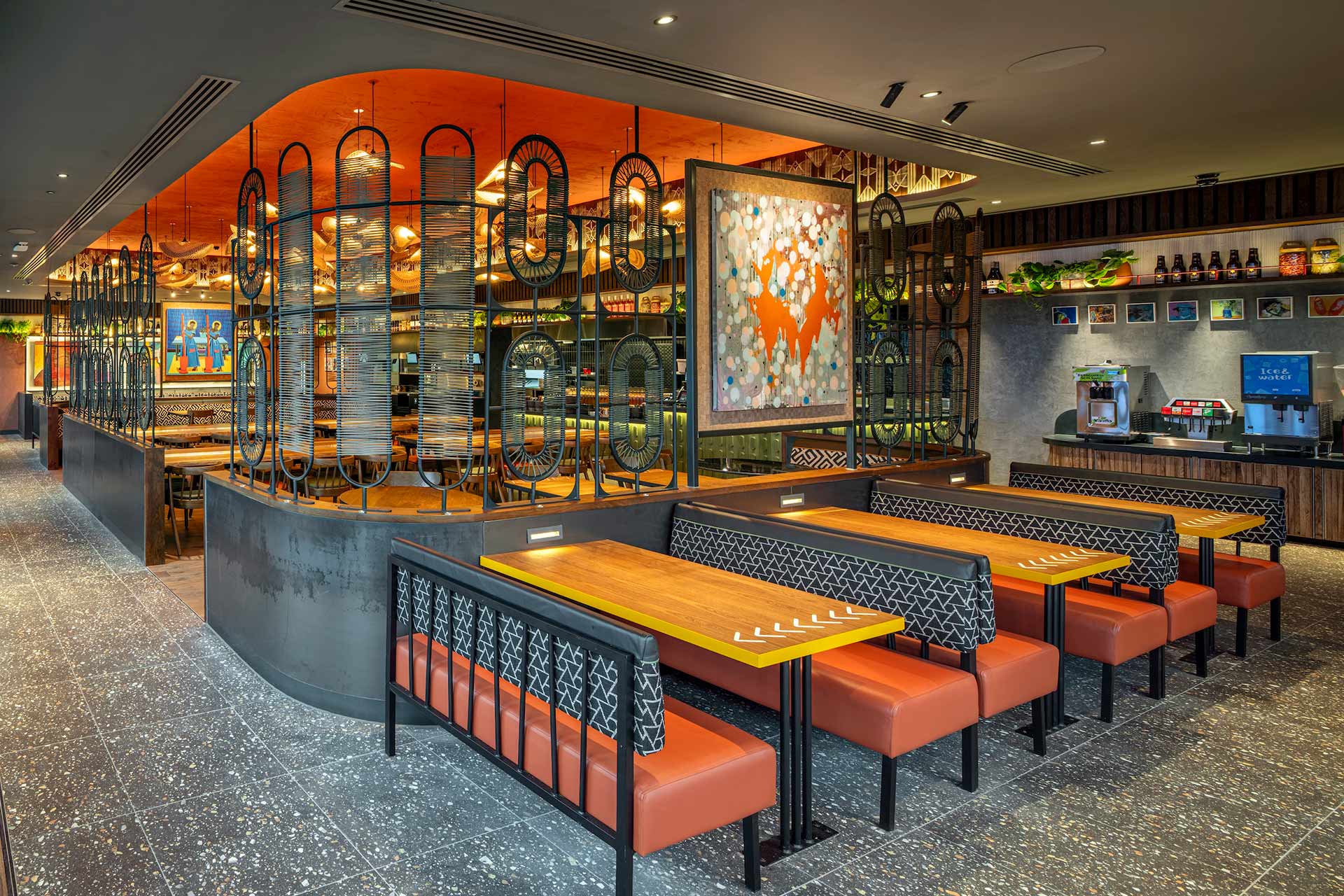 Nando’s Northampton interior design.