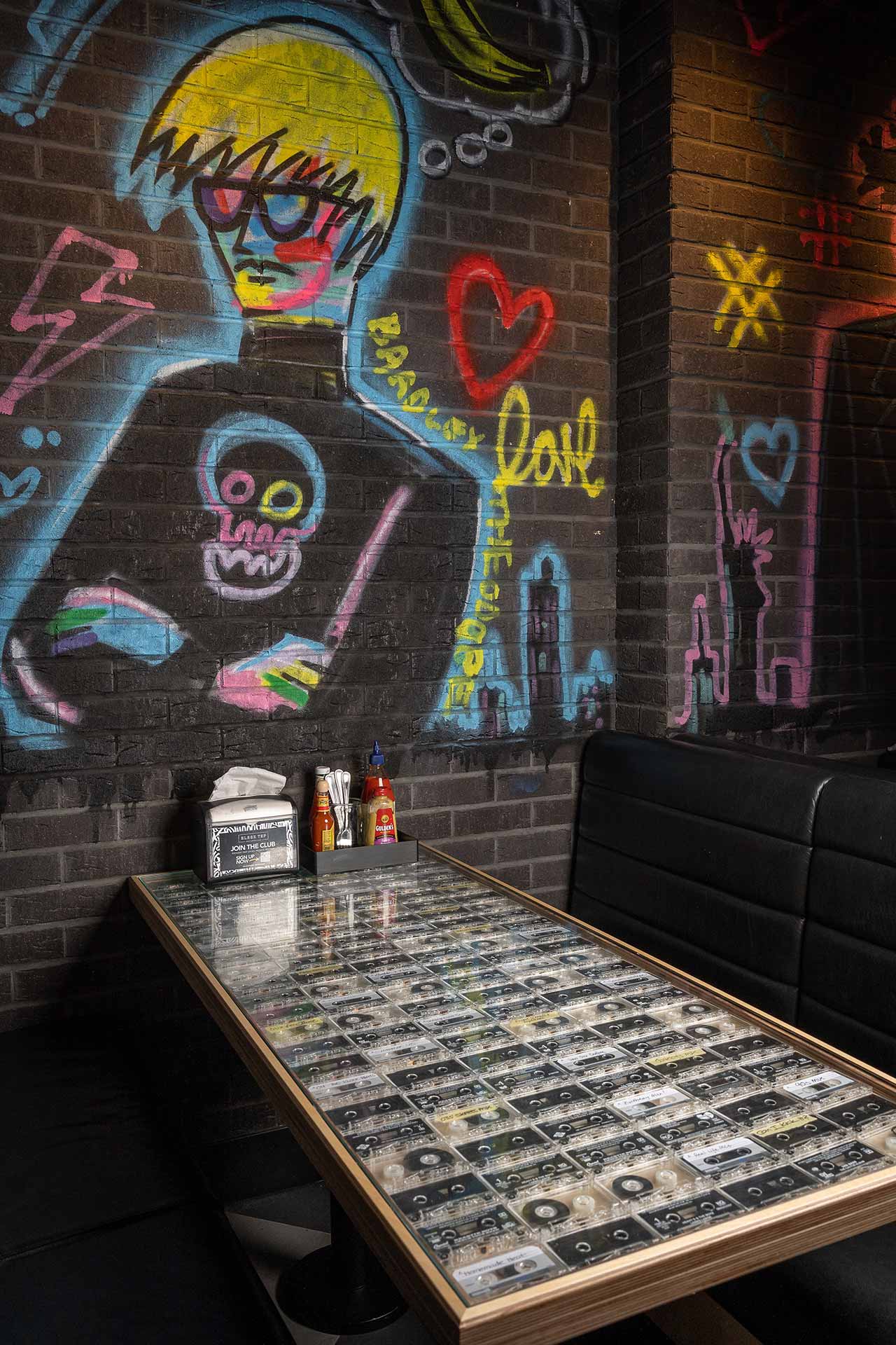 interior of a Black Tap Craft Burgers & Beer restaurant