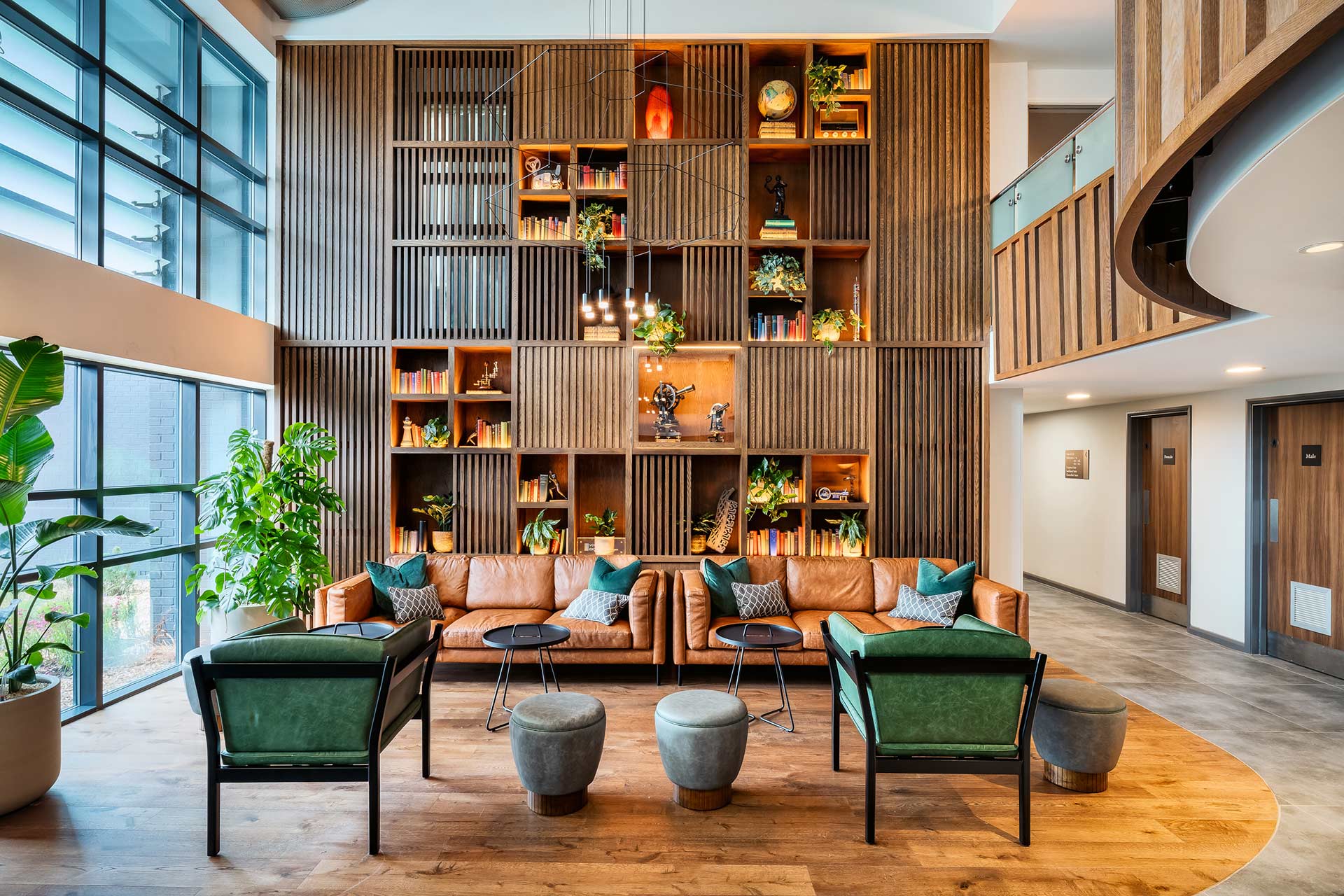 Burleigh Court Conference Centre & Hotel interior design, architecture and brand identity service.
