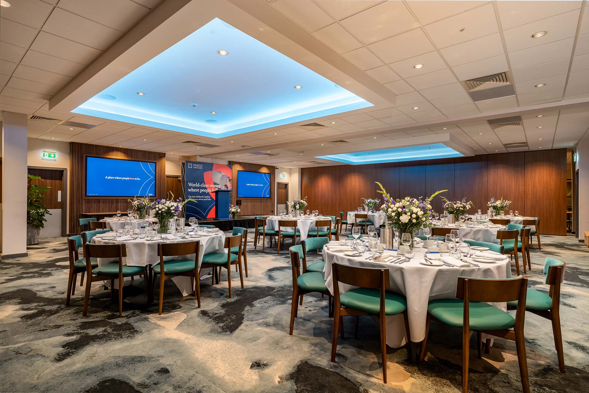 Burleigh Court Conference Centre & Hotel interior design, architecture and brand identity service.
