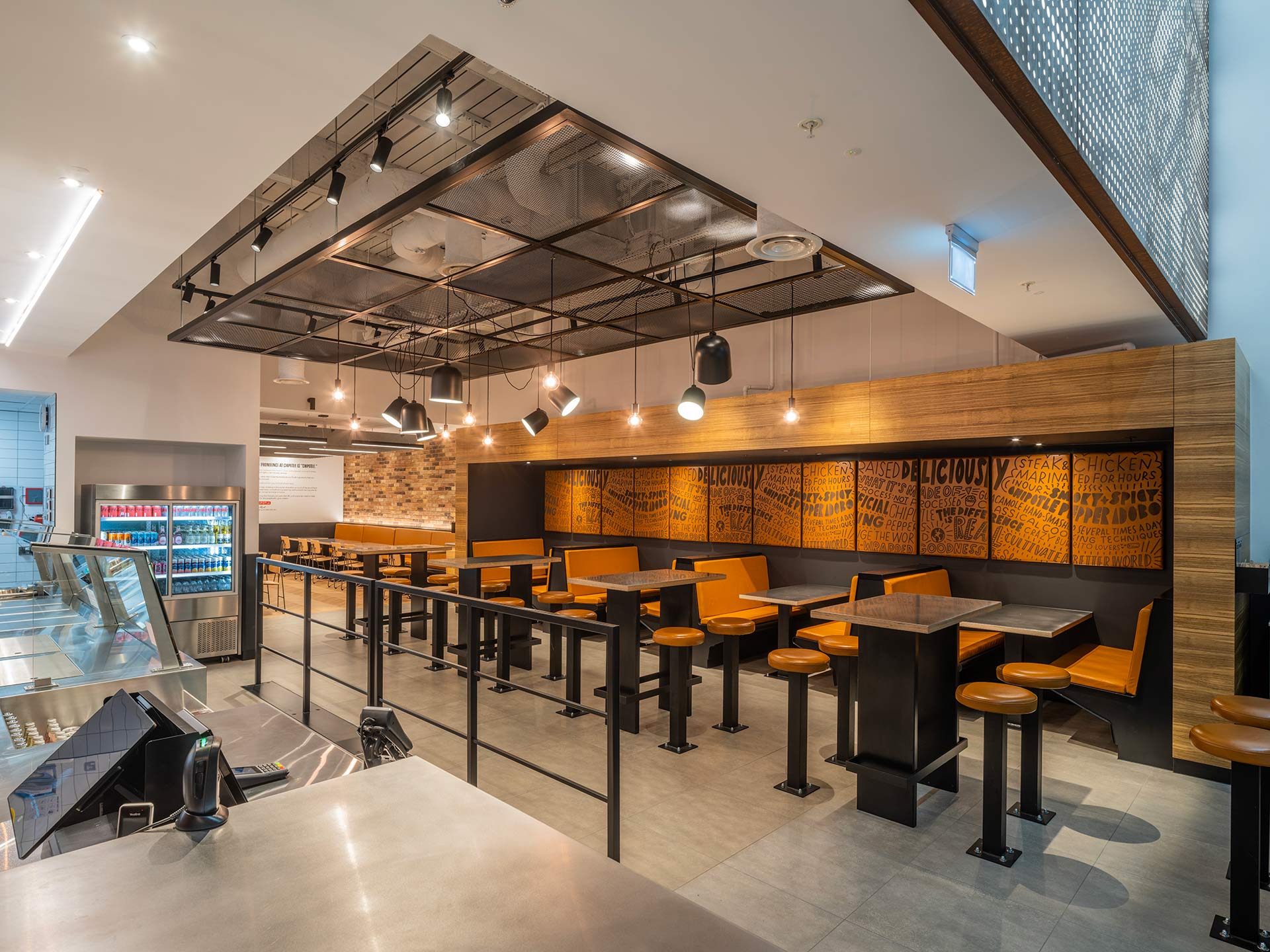 Chipotle - Westfield White City interior design.