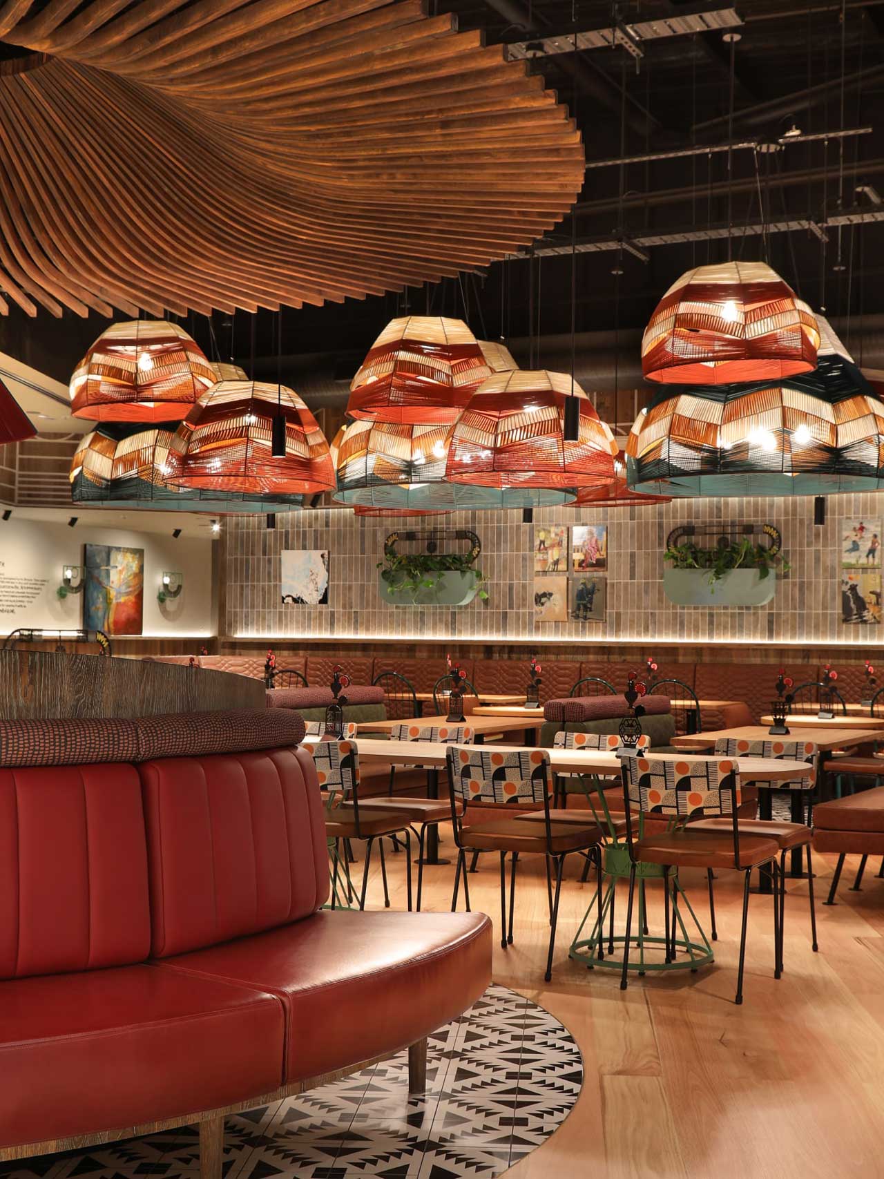Nandos Woden restaurant interior design.