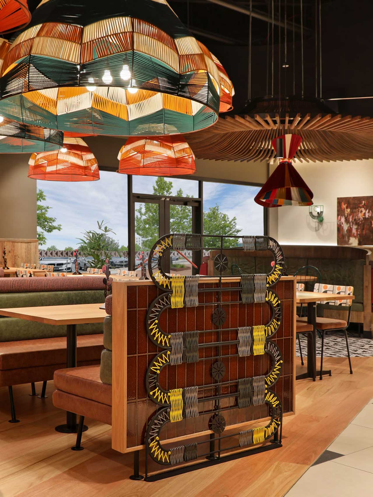 Nandos Woden restaurant interior design.