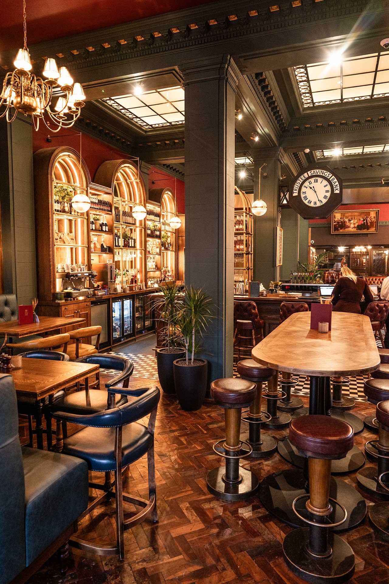 The Tellers Arms interior design.
