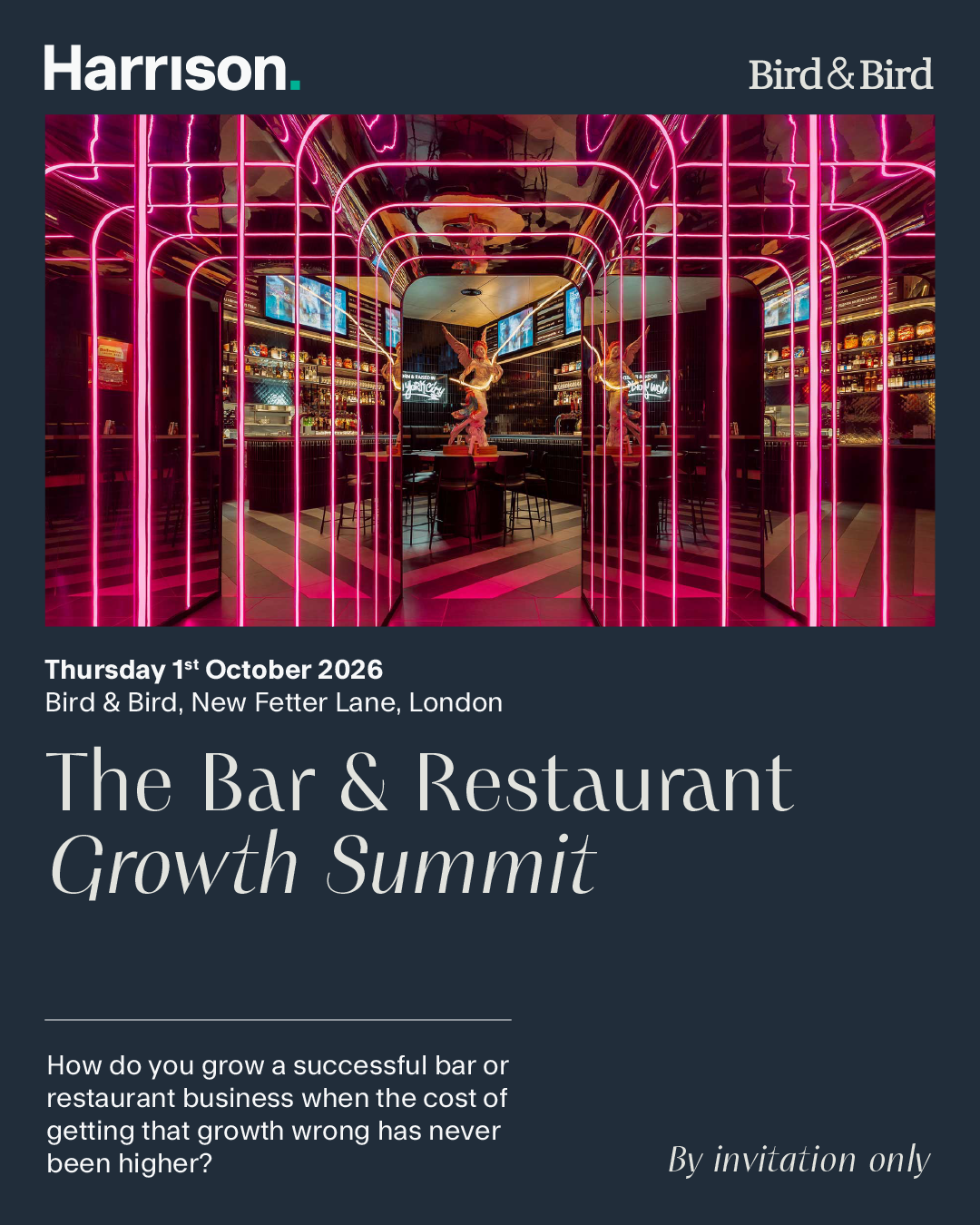 The Harrison Bar and Restaurant Summit: 1st October 2026